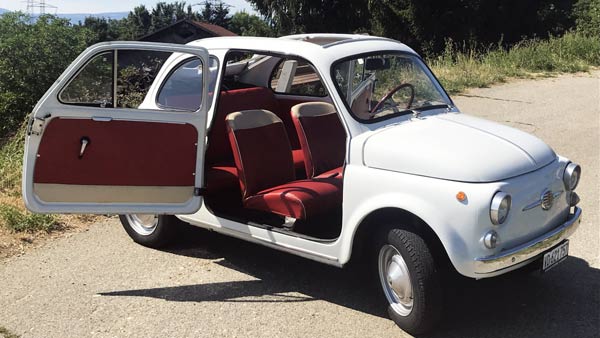 Location Fiat 500 Bianca blanche pour mariage Lausanne Vaud