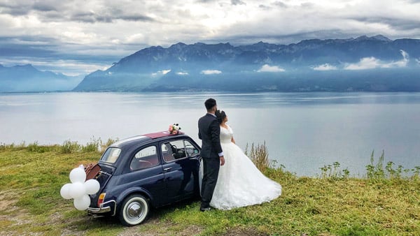 Mariage en Fiat 500 Topolina